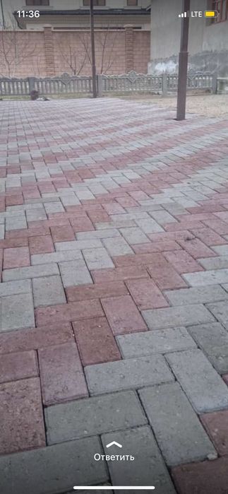 Укладка плитки брусчатка