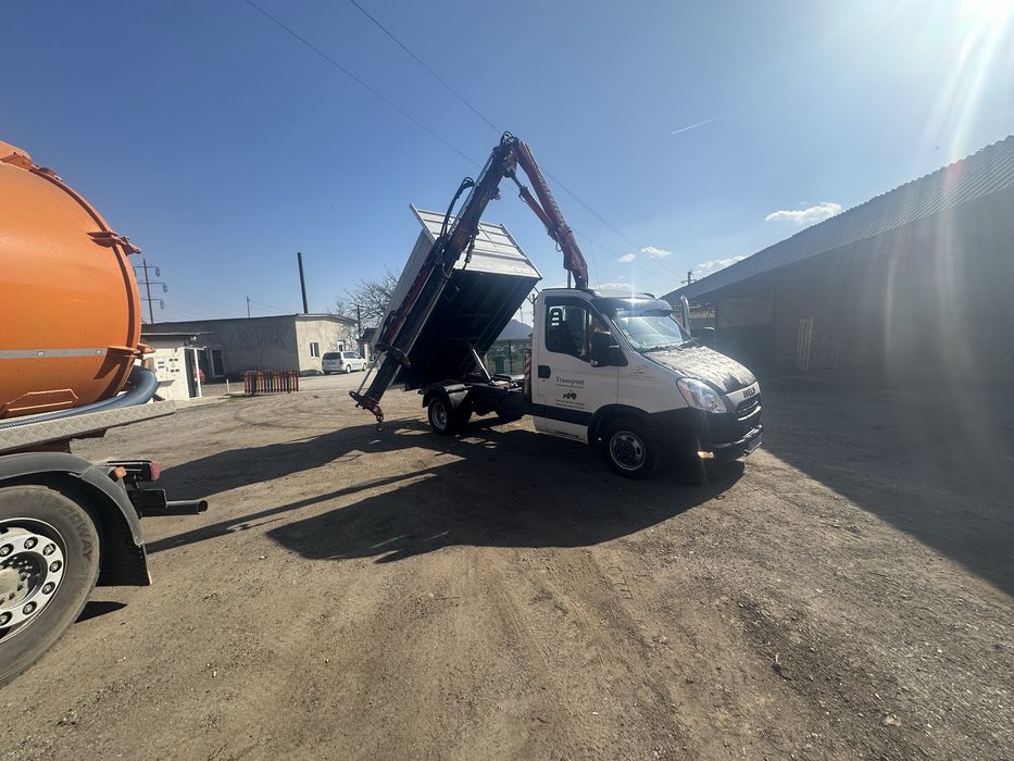 Vand iveco basculabil cu macara