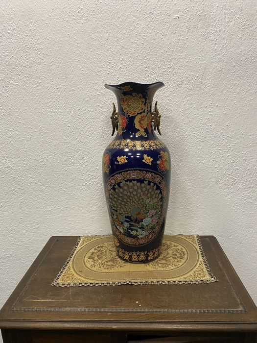 Голяма масивна кристална купа рязано стъкло Европа 1970-те