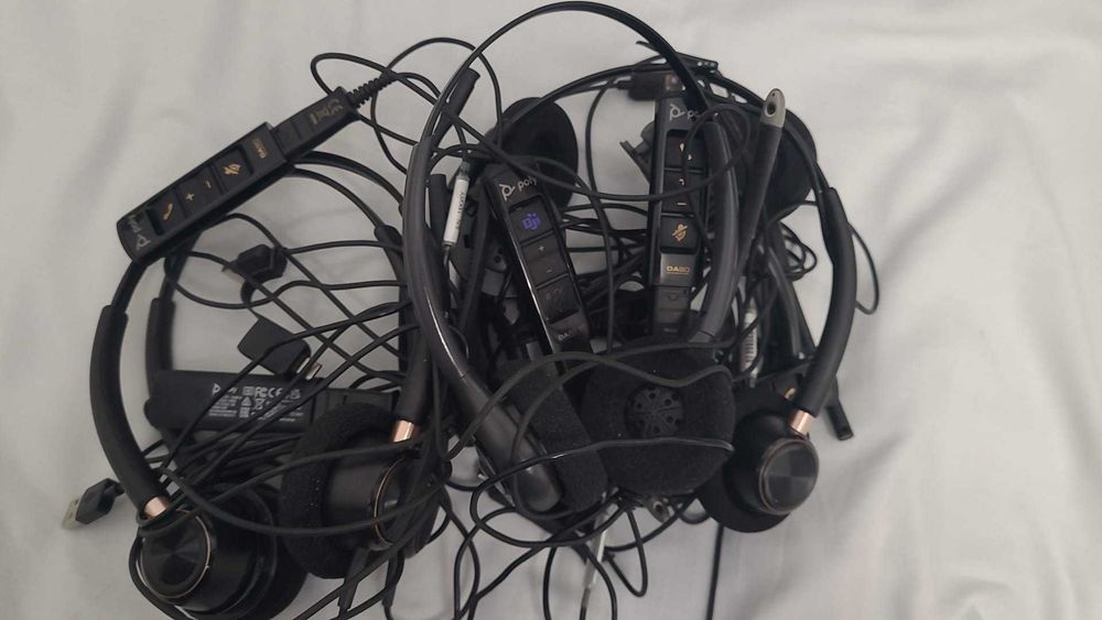 Casti Profesional Plantronics / Poly: Căști Office & Adaptoare USB (DA80 / DA85-M)