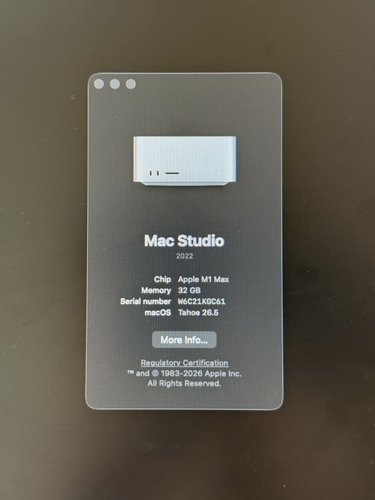Mac studio m1 max 32gb