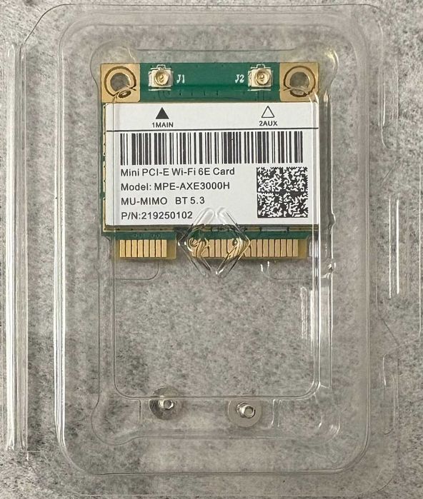 Placă Rețea Wi-Fi 6E Intel AX210, Tri-Band, Bluetooth 5.3, Mini PCI-E, NOUĂ