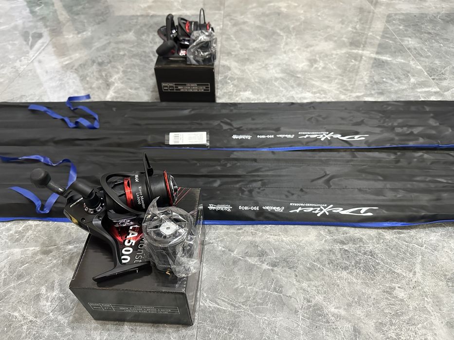 SET 2 Lansete Feeder Robinhan Dexter 3.90 XH 180g + 2 Mulinete Robinhan River Monster 5000LA