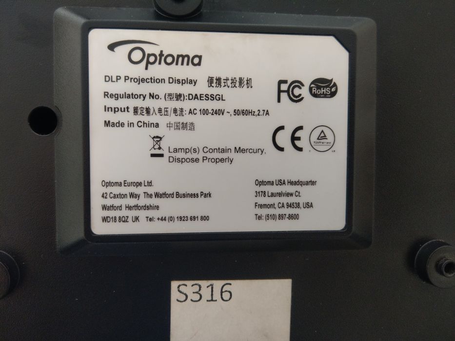 Проектор Optoma a s316