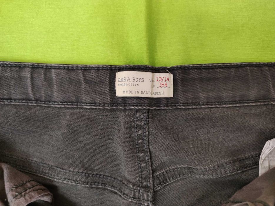 Дънки S -размер, дънки Zara 164, графитено сиви дънки 164см