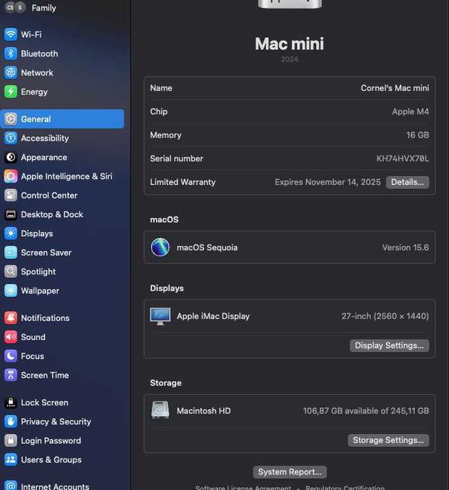 Mac Mini M4 – 256GB