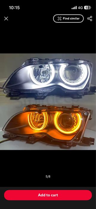 Продавам Crystal LED Angel Eyes White/Yellow (Switchback) за BMW E46 / E39 / E38 / E36