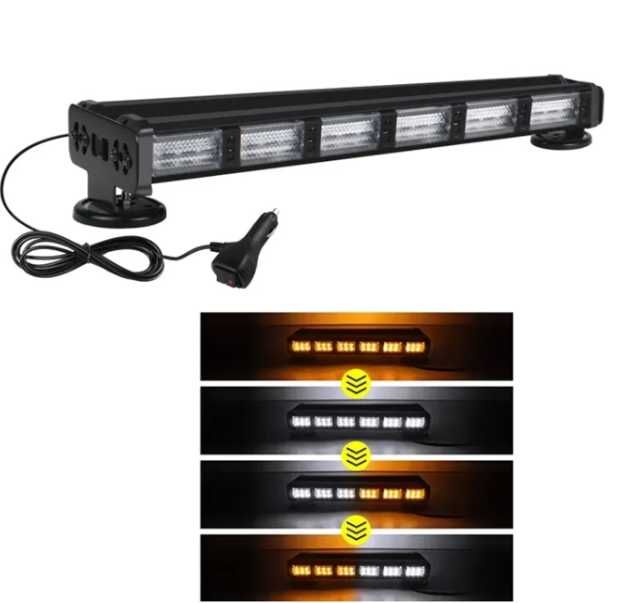 Rampa strobo flash portocaliu - girofar led 12v - 24 v