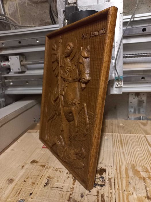 Дърворезба-икона на Свети Димитър Солунски