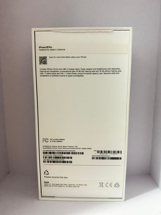 Vând iPhone 16 Pro 1TB – Black Titanium – 10/10