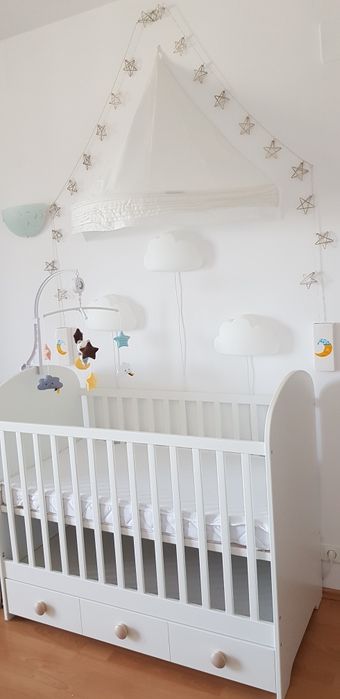 Vand patut Ikea Gonatt + Baldachin Ikea + saltea cocos + cearșaf