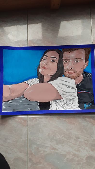 Portrete in  creion sau  acryl