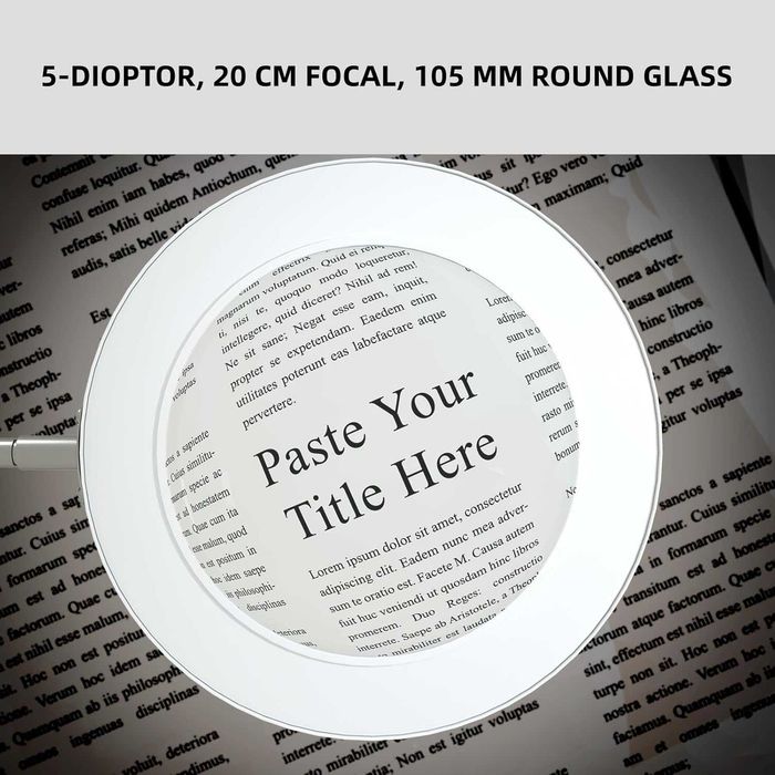 LED лампа с лупа Beyamz, въртящо се рамо, светлини в 3 цвята