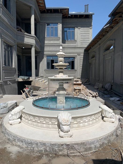 Строим фонтан из искусственного камня