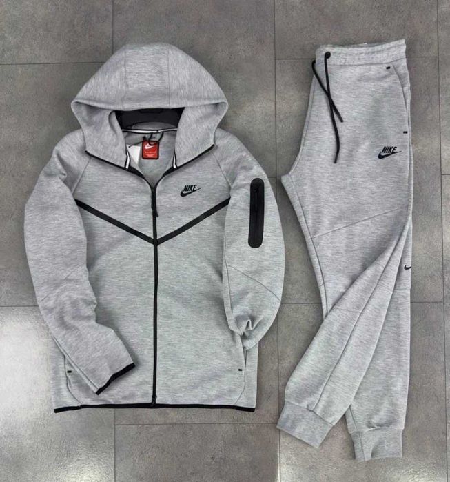#EDITIE LIMITATĂ# Nike Tech Fleece Full Gri - Verificare Colet