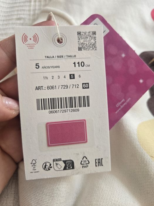 Нова Детска  блуза  Disney princess ZARA 110см