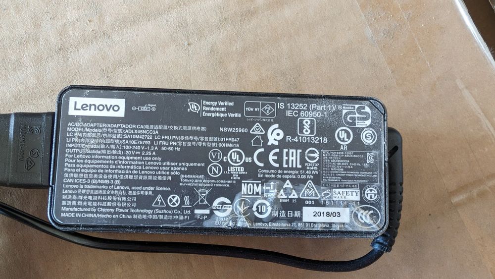 Зарядка Lenovo 45W