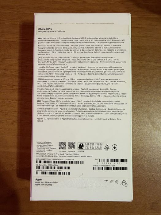 Iphone 15 pro Black Titanium 128GB