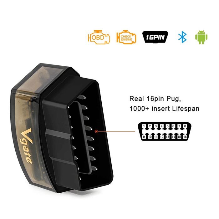 Автодиагностика vgate icar pro 4.0 (ble) - android/ios с bluetooth