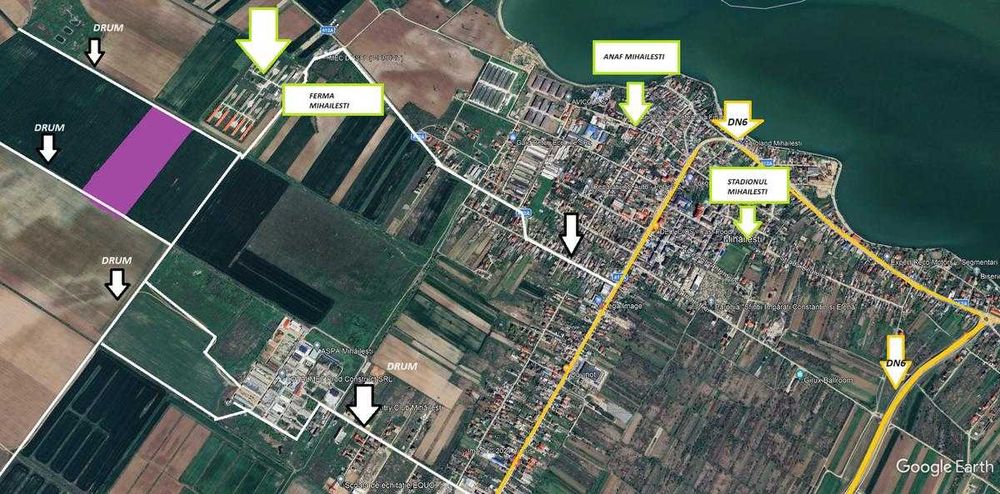 Proprietar - SUPER OFERTA - Teren Mihailesti 25.600 mp - 7 euro/mp