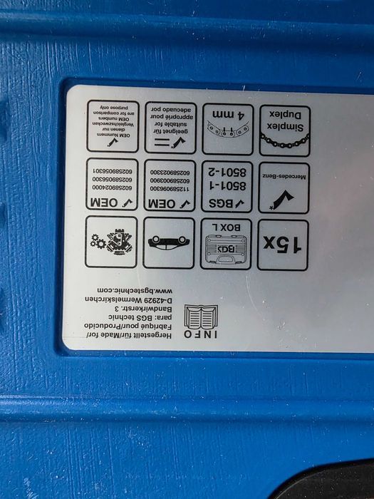 Set prese pentru nituirea lantului de distributie pentru motoare Mercedes-Benz, BGS 8501