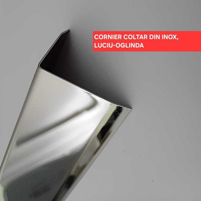 Profil L inox protecție colț coltar cornier AISI 304/430, 0.8mm