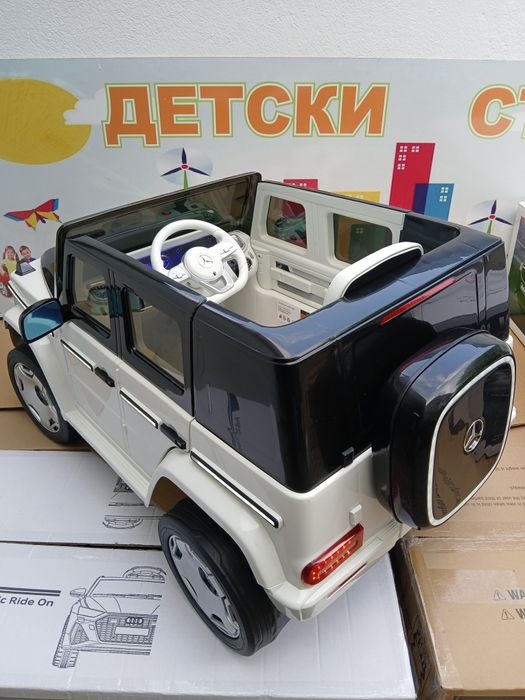 Промо!!Супер цена Акумулаторен джип Mercedes EQG с меки гуми