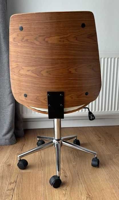 Scaun Ergonomic Birou/Design din Lemn, Piele ecologică și Metal - Stare foarte bună