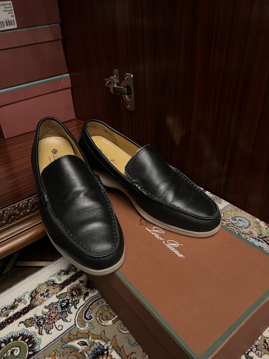 Натуральный кожа лоро пиана лоферь