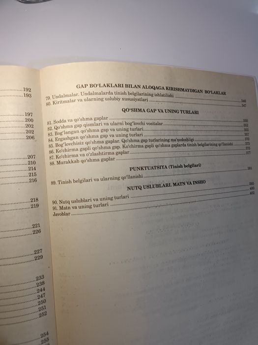 Ona tilidan mavzulashtirilgan testlar
