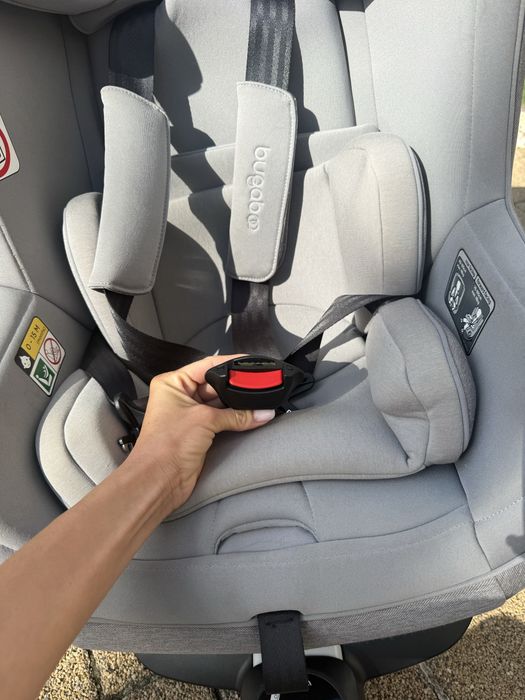Scaun auto rotativ Bugaboo Owl Grey cu baza Isofix