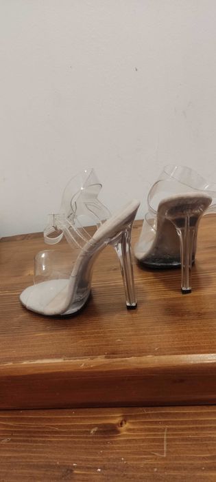 Прозрачни сандали на висок ток N°37