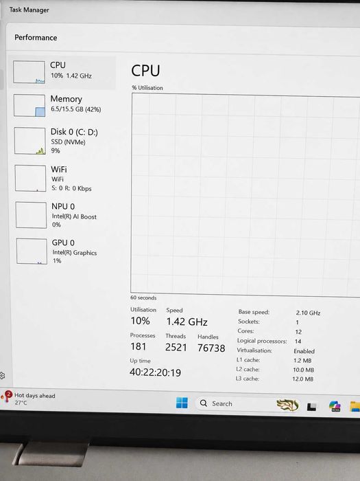 Laptop Dell Pro 14 Ultra 7 265U, 16GB, SSD 512GB