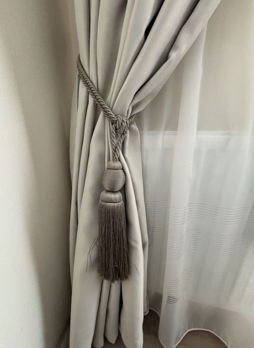 Set doua draperii Blackout gri dimensiuni mari