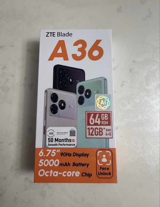 Продам телефон ZtE A36 blade .