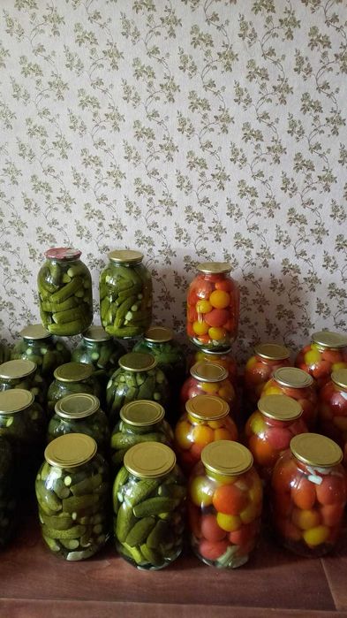 Помидоры и огурцы