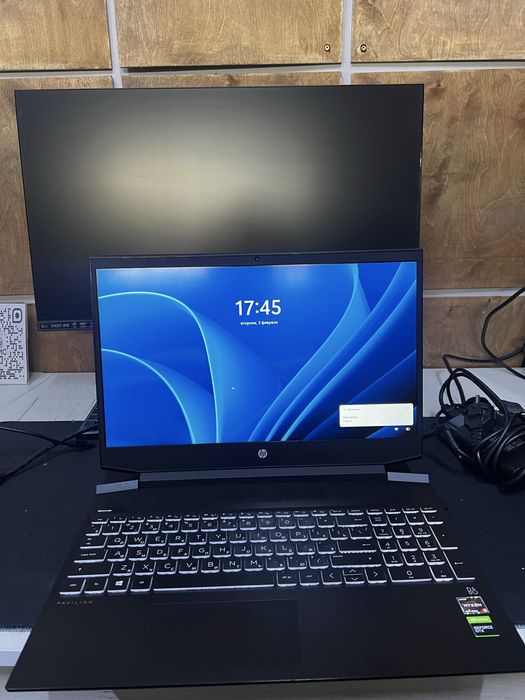 Игровой ноутбук HP Pavilion ryzen 5 4600 / 8gb DDR4 / GTX 1650 4gb