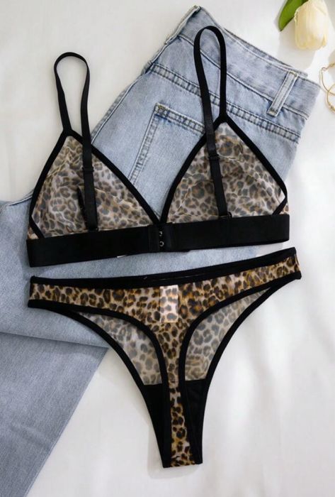 Дамско удобно бельо с леопардов принт