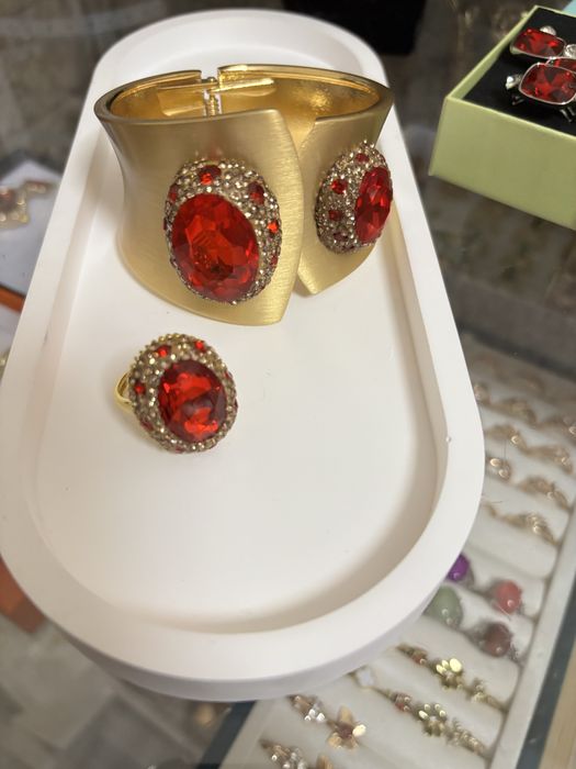 Набор султанит браслет кольцо