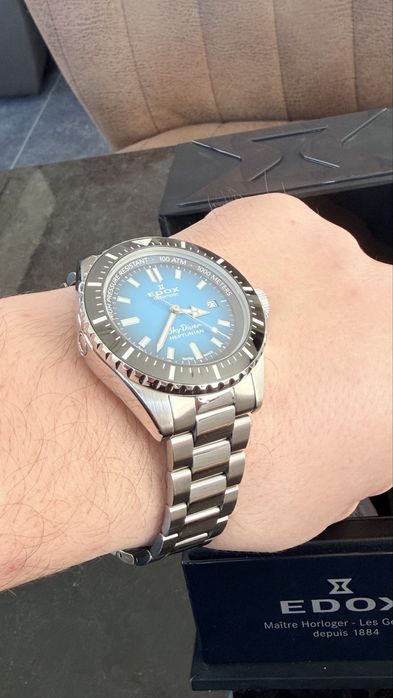 Edox Neptunian 1000m Diver 44mm Ceramic Bezel Full Set 2025 Automatic