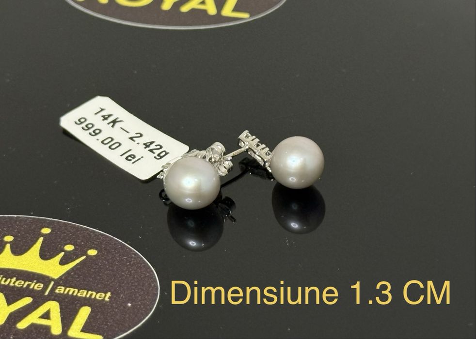 Bijuteria ROYAL : Cercei AUR 14K NOU / 2.42 GR