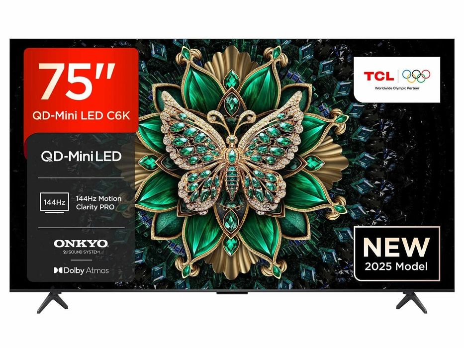 Телевизоор Tcl 75C6K, UHD Smart Tv, Google tv, Qd Mini Led, 144 Hz