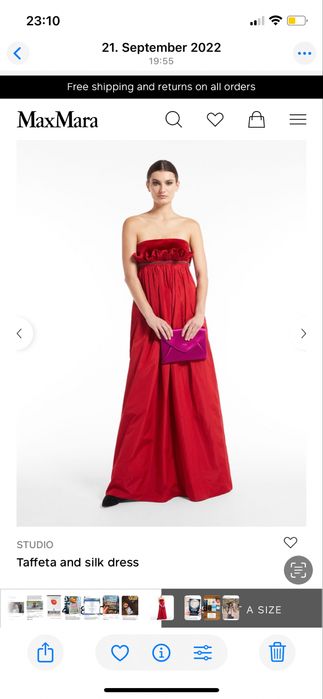 Rochie de seara rosie Max Mara