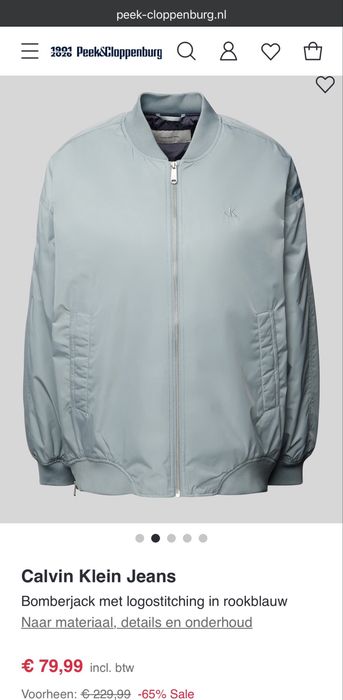 Calvin Klein Jeans Mint Bomber Jacket XL