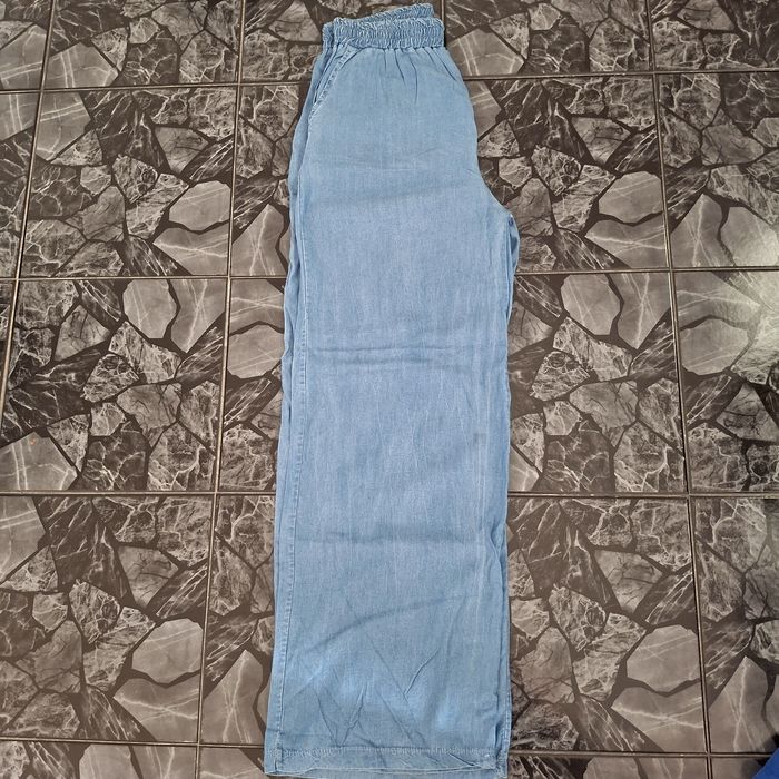 широк летен деним панталон