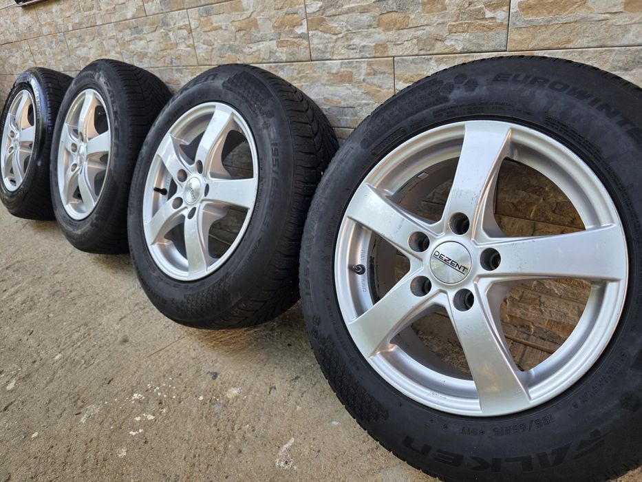 Продавам ОРИГИНАЛНИ Джанти+гуми 15 ' цола 5x112 57,1 Audi a4,a6,a8 Pasat 4,5. 6 1/2J ET38 DEZENT