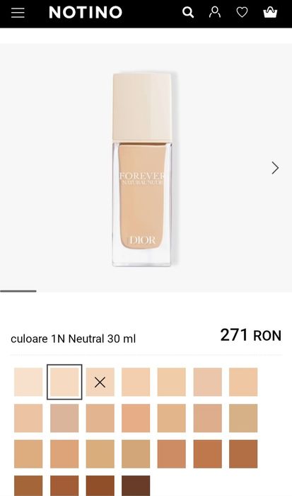 Vand fond de ten dior original (1N neutral -30ml)