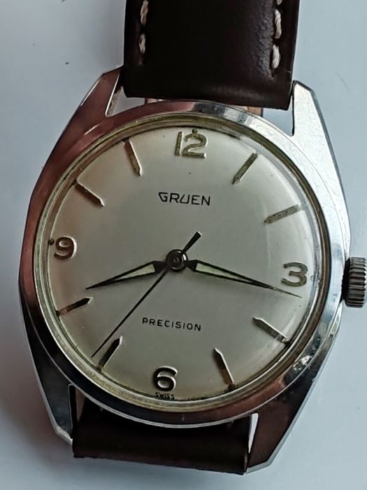 Ceas Gruen Precision Int Manuala Funcționează impecabil!