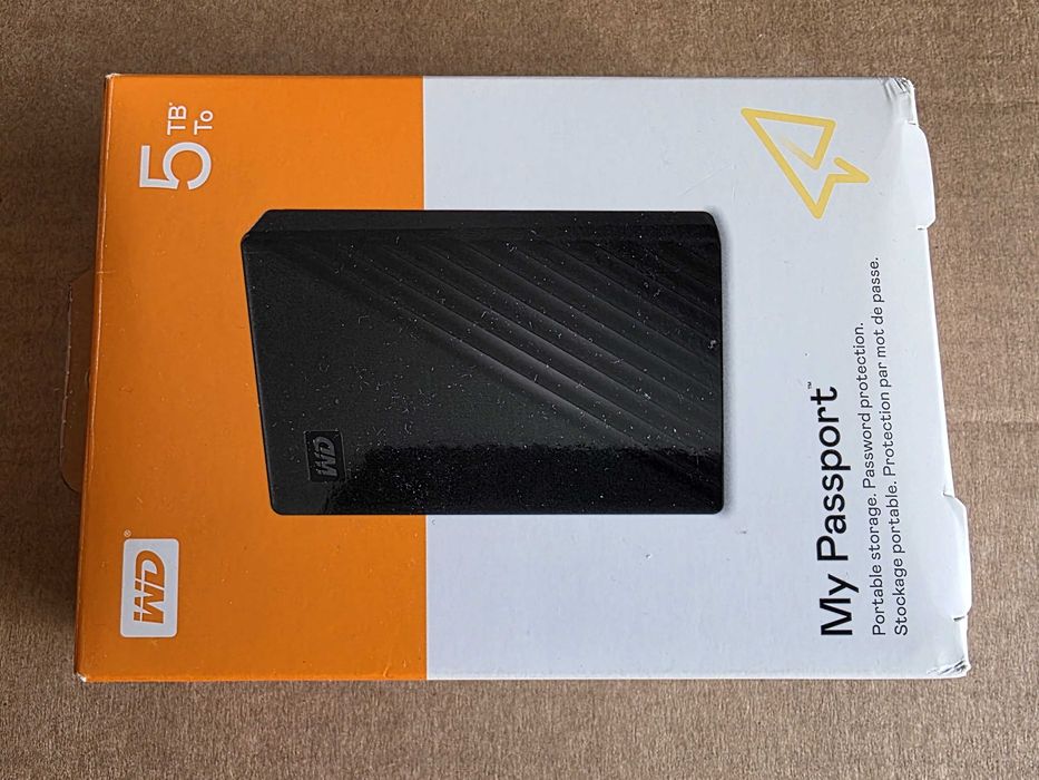 WD My Passport 5TB Външен Твърд Диск УСБ, Hard Drive USB 3.2 Gen