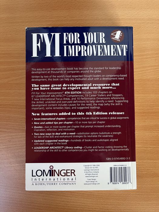 FYI - For Your Improvement